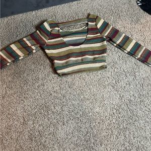 Stripped multi color Crop top